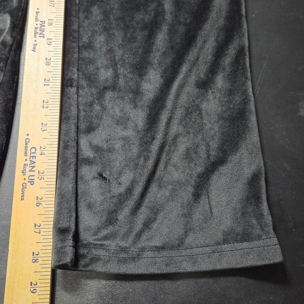 True Religion Sleepwear Mens Medium Black Good Velour Lounge Pants Pajamas